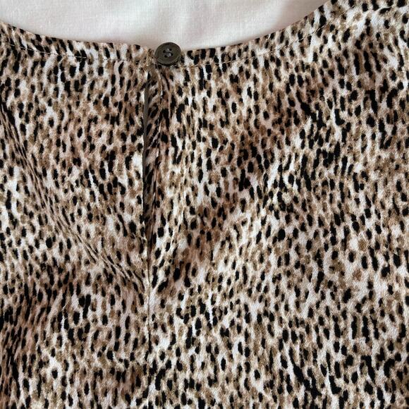 Talbots Animal Print Short Sleeve Blouse Size 4 - Picture 5 of 7